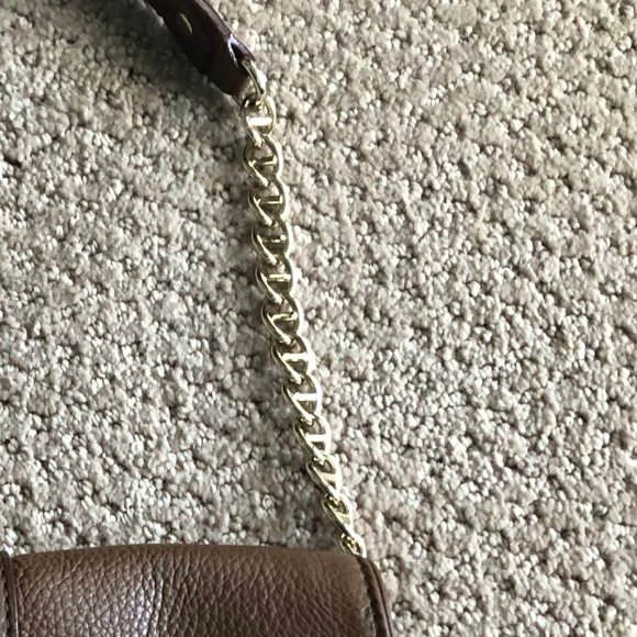 Kate Spade Brown Leather Purse w/Gold Chain Strap - Picture 5 of 13